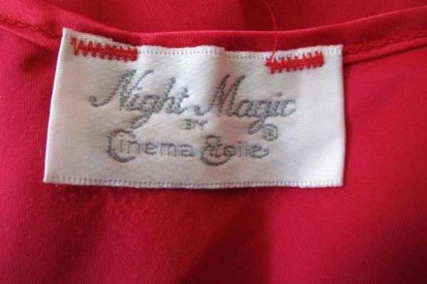 Women's Red Adult NightGown By Cinema Etoile Sz M 100% Polyester Spaghetti Strap