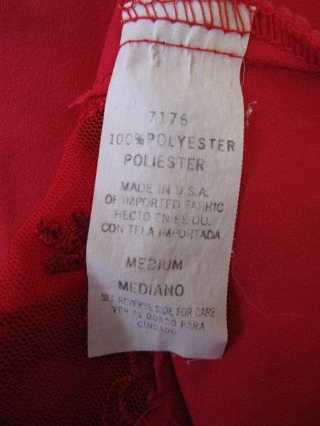 Women's Red Adult NightGown By Cinema Etoile Sz M 100% Polyester Spaghetti Strap