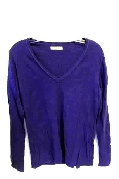 Old Navy Women's Purple Long Sleeved V-Neck Shirt Size L