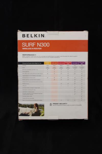 Belkin Surf N300 Wireless N Router 300MBPS Self Healing Brand New In Box