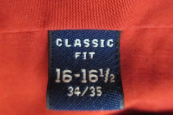 Stafford Essentials Men's Red Dress Button Up Shirt Size 16-16.5 Classic Fit