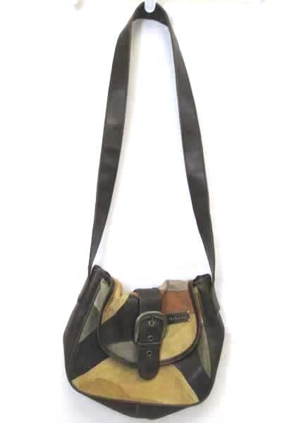Billabong Purse Multicolor Orange Tan Brown Push Buckle Shoulder Strap Pockets