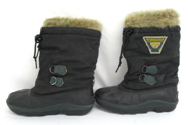 Boys Sorel Mountain Boots Winter Navy Green with Fur Boys Size 3