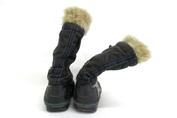 Boys Sorel Mountain Boots Winter Navy Green with Fur Boys Size 3