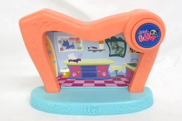 Littlest Pet Shop Stage and Pop-Up House Cube 2007 2008 Hasbro Orange Blue