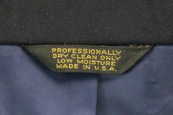 M&H San Francisco Suit Jacket Navy Blue Black Cuff Costume Dress Career 38 R