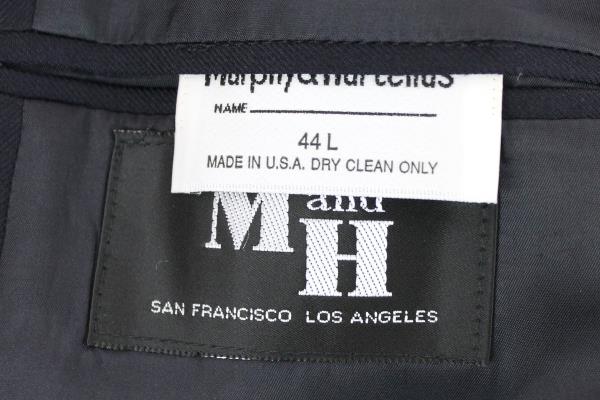 M&H San Francisco Men's Suit Jacket Navy Blue Silver Costume Dress Career 44 L