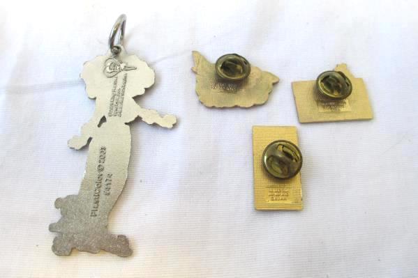 Set of Olympic Sponsors Pins and Betty Boop Pendant Necklace Key Chain Bracelet