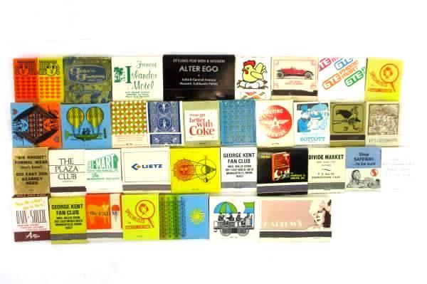 Lot of 34 Vintage Matchbooks Advertising Mixed Lot Safeway Coca-Cola GTE Bi-Mart
