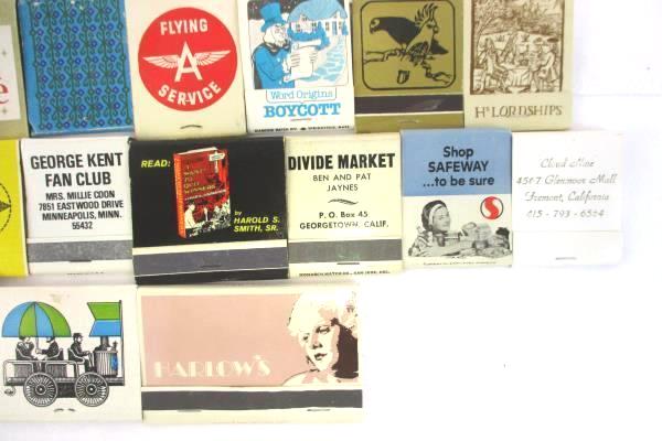 Lot of 34 Vintage Matchbooks Advertising Mixed Lot Safeway Coca-Cola GTE Bi-Mart