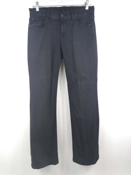 7 FOR ALL MANKIND Black "The Skinny Bootcut" Jeans with Rhinestone pockets sz 28