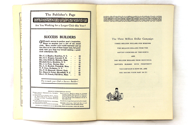 Missions Baptist Monthly Magazine Antique Book February 1913 Vol. 4 No. 2