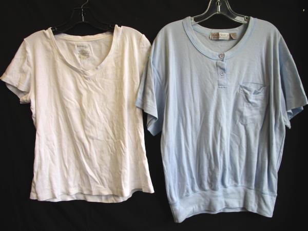 Lot of 2 Women's T-Shirts By Karen Scott II and St. John's Bay Size L and 38/18W