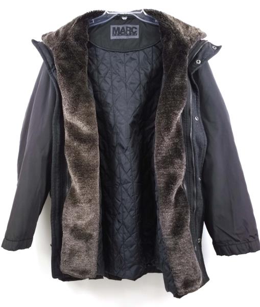 Andrew MARC NEW YORK Mens 3 in 1 Coat Jacket Water Resistant Black Sz L