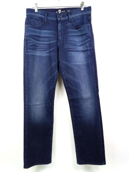 7 For All Mankind MedDark Wash Slimmy Luxe Performance Stretch Denim Jeans Sz 31