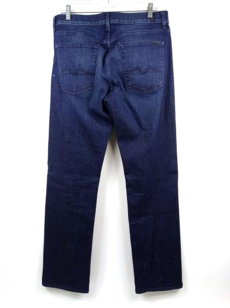 7 For All Mankind MedDark Wash Slimmy Luxe Performance Stretch Denim Jeans Sz 31