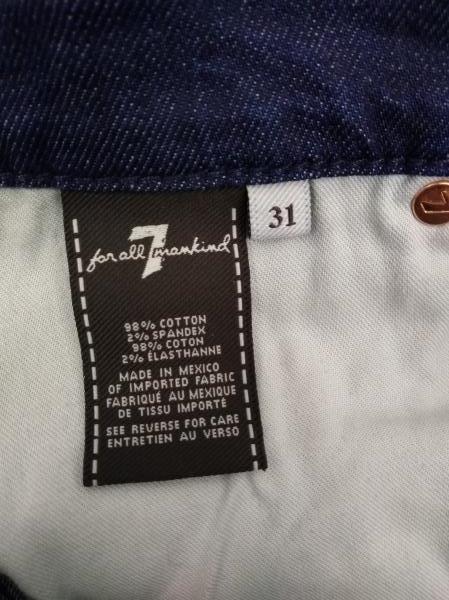 7 For All Mankind MedDark Wash Slimmy Luxe Performance Stretch Denim Jeans Sz 31