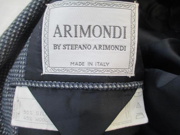 Men's Suit Jacket by Stefano Arimondi Tweed Dark Blue Gray White Size 44R Padded