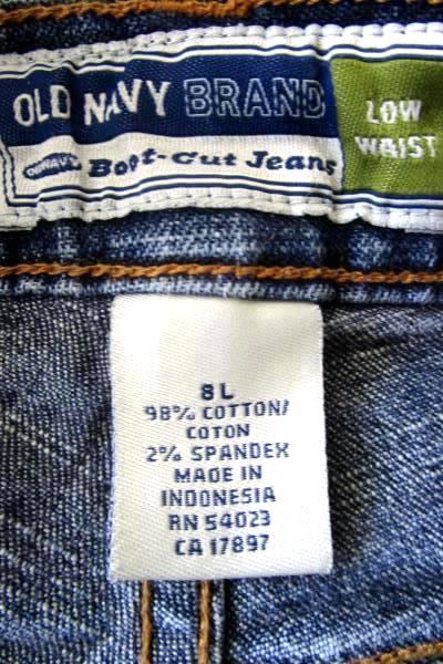 Women's Blue Medium-Dark Wash Jeans By Old Navy Sz 8L w/ Pockets and Belt Loops