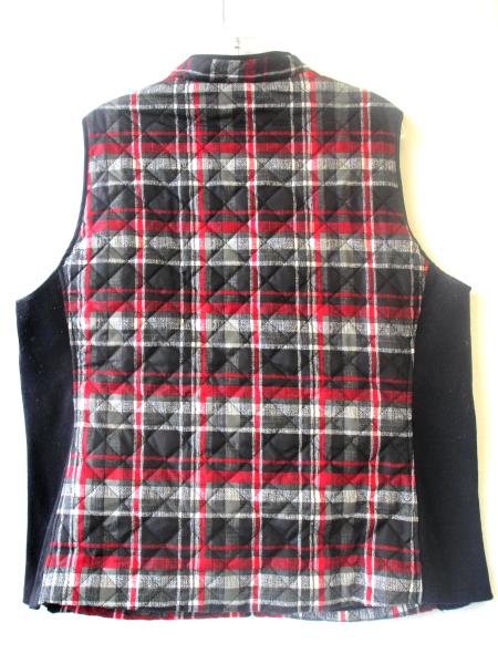Men's Red Black Plaid Vest By Northern Reflections Size XXL 100% Polyester