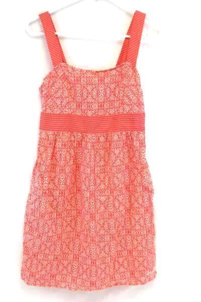 Columbia Women's Coral Orange & White Sundress Sleeveless Size XS