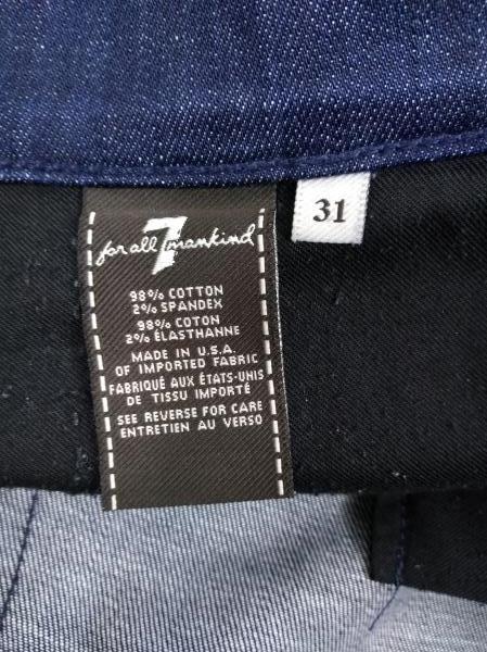7 FOR ALL MANKIND Dark Wash Slimmy Luxe Performance Stretch Denim Jeans Sz 31