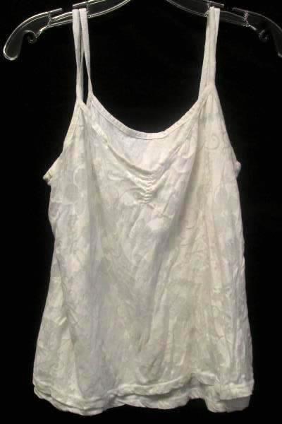 Women's White Layered Floral See Through Tank Top By Great Northwest Size M