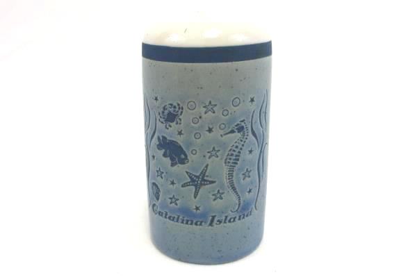 Vintage Catalina Island Salt & Pepper Shakers Blue & White Sea Pattern