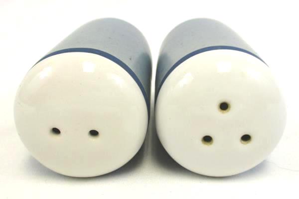 Vintage Catalina Island Salt & Pepper Shakers Blue & White Sea Pattern