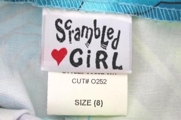 Girls Capri Pants by Scrambled Girl Nordstrom Green Purple Floral Print Size 8