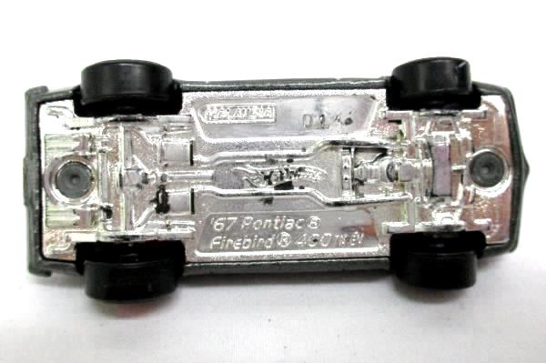 1967 Pontiac Firebird 400 DieCast Car w/ Real Rider Wheels Charcoal Gray Red Blk