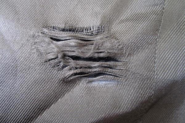 Men's Gray Beige Suit Jacket By Stafford Size 44R 100% Wool Padded Shoulders