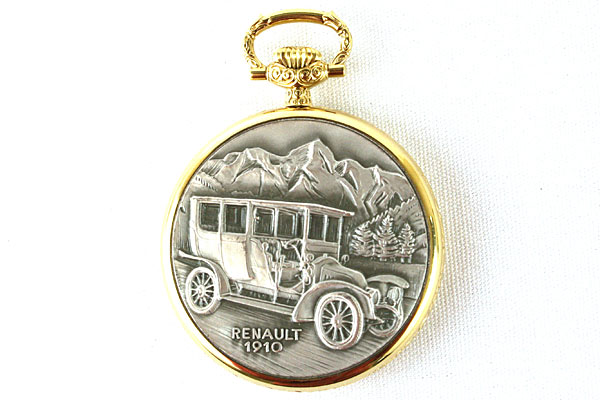 BERNEY Two Tone 1910 Renault Open Face POCKET WATCH New!