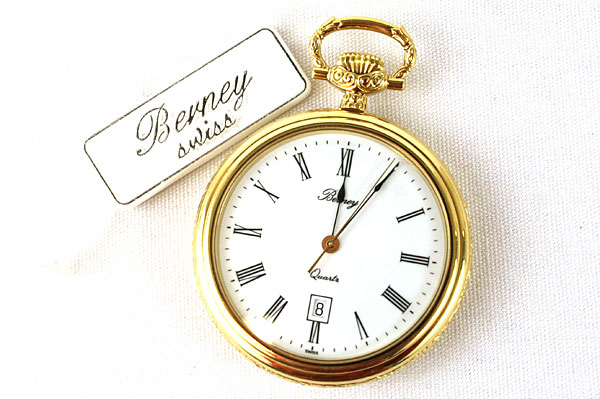 BERNEY Two Tone 1910 Renault Open Face POCKET WATCH New!