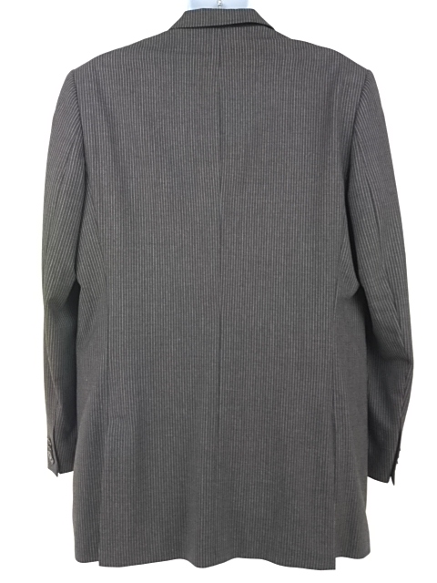 EXPRESS DESIGN STUDIO Blazer Charcoal Gray Pinstripe Wool Blend Suit Jacket 44L