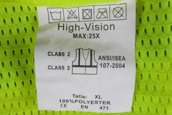 High Vision Safety Vest Yellow 3M Reflective Material XL