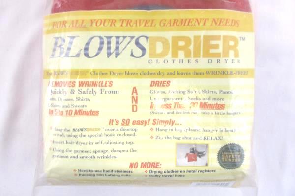 Vintage BLOWS DRIER Travel Clothes Garment Dryer Wrinkle Remover