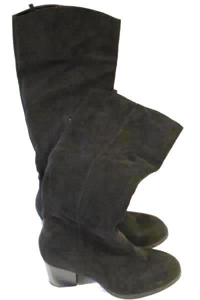 Women's Matte Black Jack Tall Knee High Suede Heel Boots By Old Navy Size 8