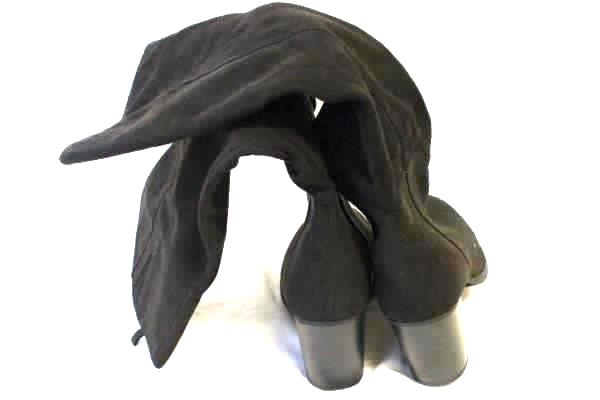 Women's Matte Black Jack Tall Knee High Suede Heel Boots By Old Navy Size 8