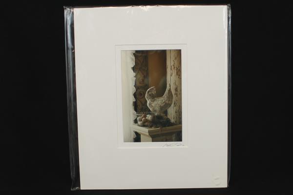 2: Artist Doreen Wynja Photograph Art Country Stone Farm Chicken Signed Matted