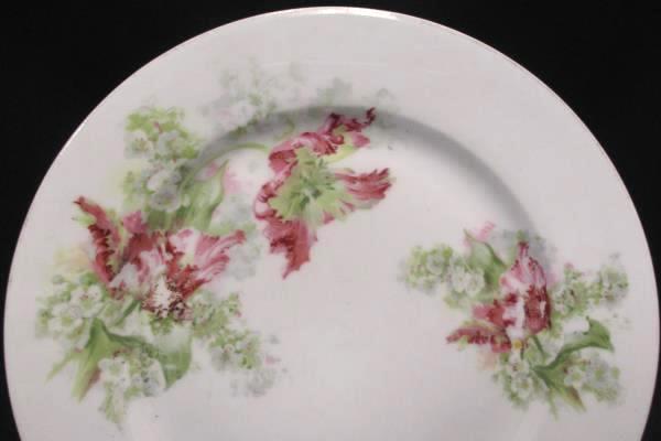 Vintage J & C GHBC Hand Painted Flower Plate Bavaria Germany 9.75" Diameter