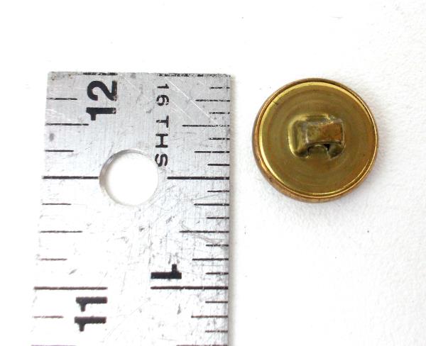 Vintage 1/2" Brass Metal Dutch Windmill Relief Picture Button