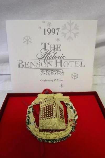 1997 The Historic Benson Hotel 85 Yr Christmas Ornament By The Portland Ornament