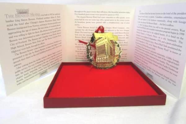 1997 The Historic Benson Hotel 85 Yr Christmas Ornament By The Portland Ornament