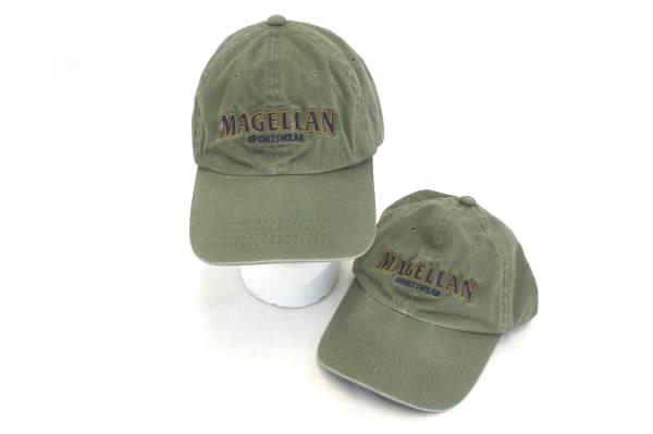 Lot of 2 Magellan Sportswear Cap Hat Adjustable 100% Cotton Green