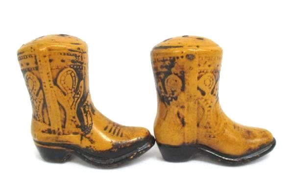 Vintage Western Cowboy Boot Salt & Pepper Shakers