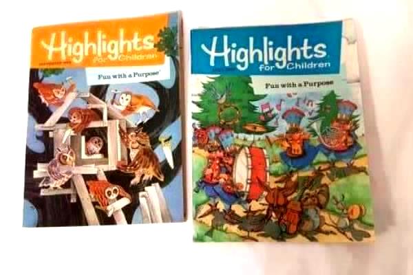 Lot of 2 Highlights For Children Magazines Collection Growing Up 1990 and 1992