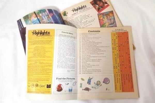 Lot of 2 Highlights For Children Magazines Collection Growing Up 1990 and 1992