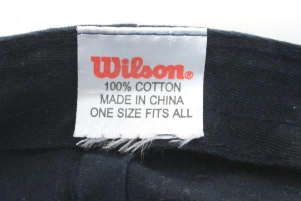 Dark Blue Wilson Logo Athletics Strapback Cap One Size Fits All Adjustable