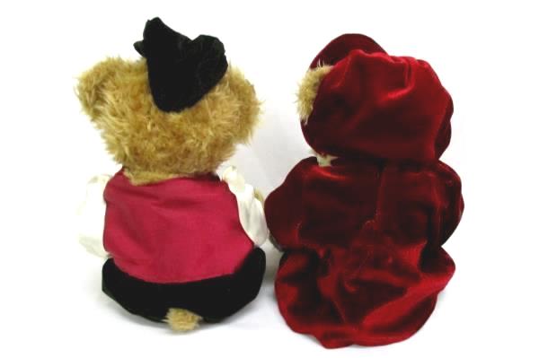 Lot Of 2 J.C. Penney Teddy Bears 10" Brown Plush Victorian Male Formal Attire
